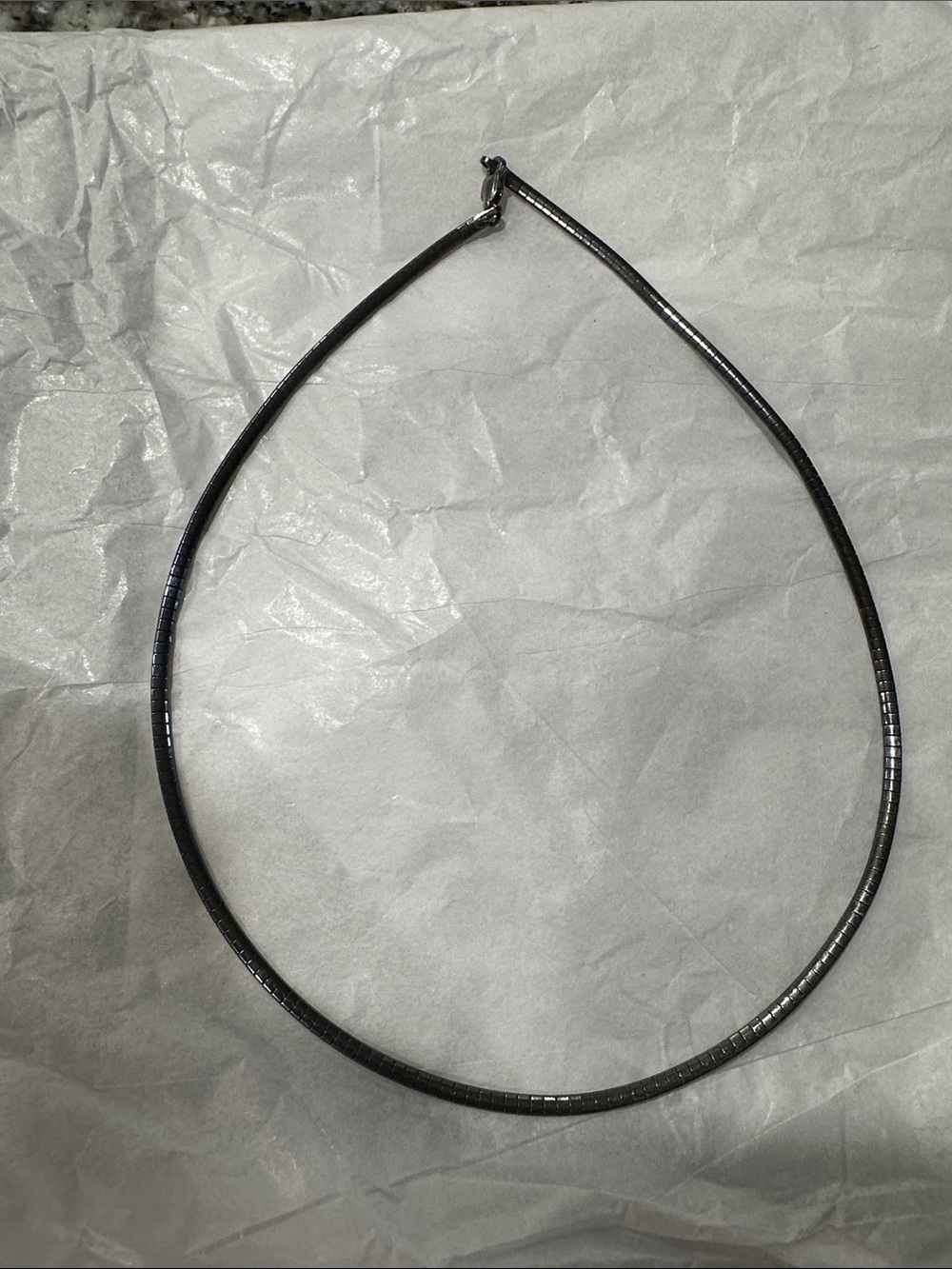 Black Women's Herringbone Chain Necklace925 Italian